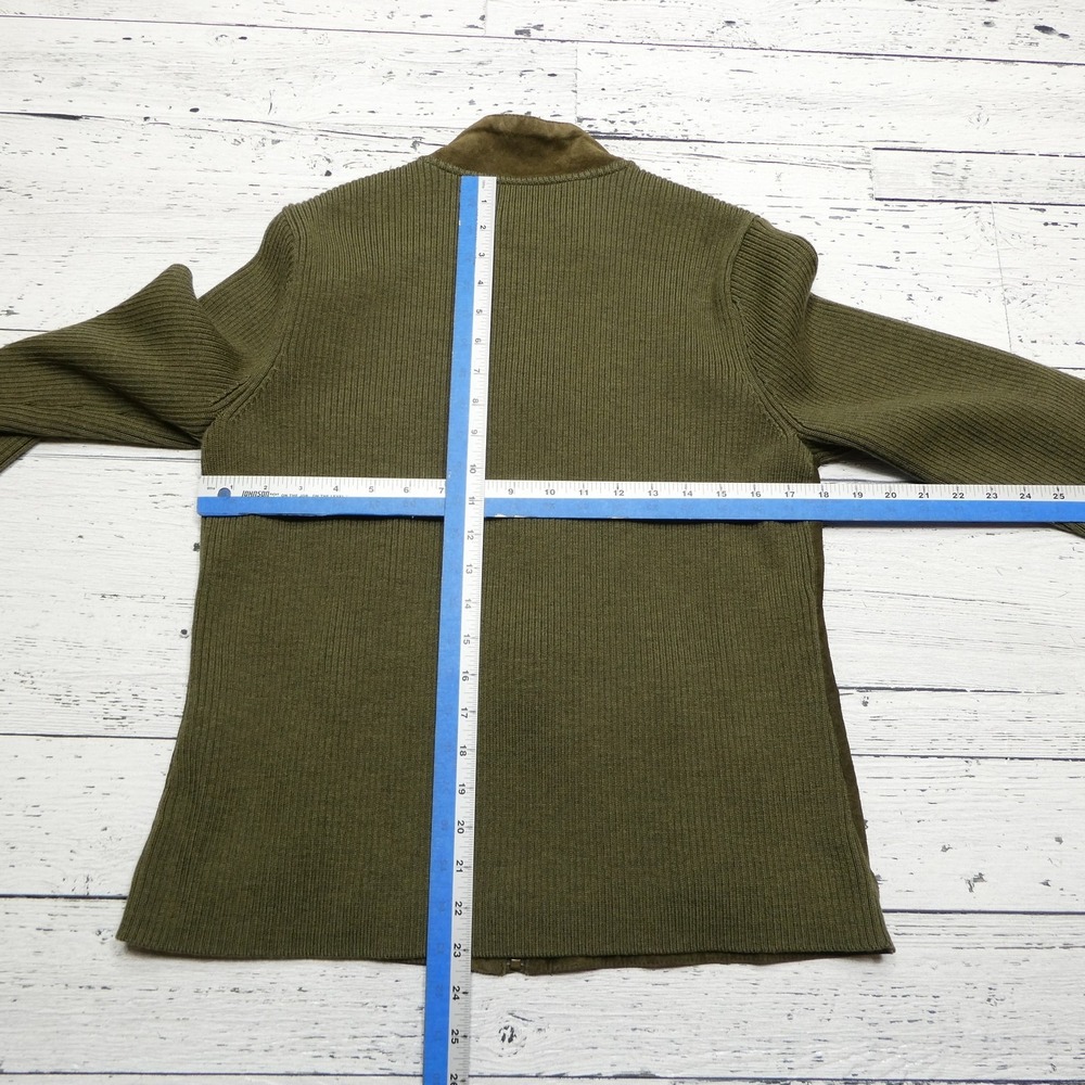 Pendleton Jacket Womens Medium Olive Green Leathe… - image 5